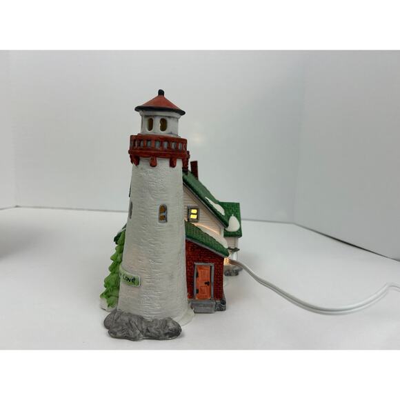 Department 56 New England Village Craggy Cove Lighthouse 1987 w Box & Cord - Picture 3 of 9
